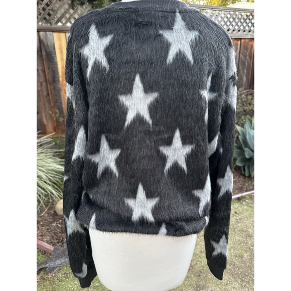 Zara man Printed fur sweatshirt SWEATER Star print size Large - Picture 6 of 10